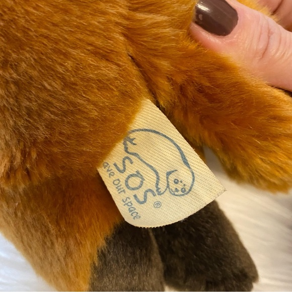 SOS Fox Plush Stuffed Animal Toy 12" Save Our Space Red Rare HTF Cute Wildlife - Picture 3 of 10